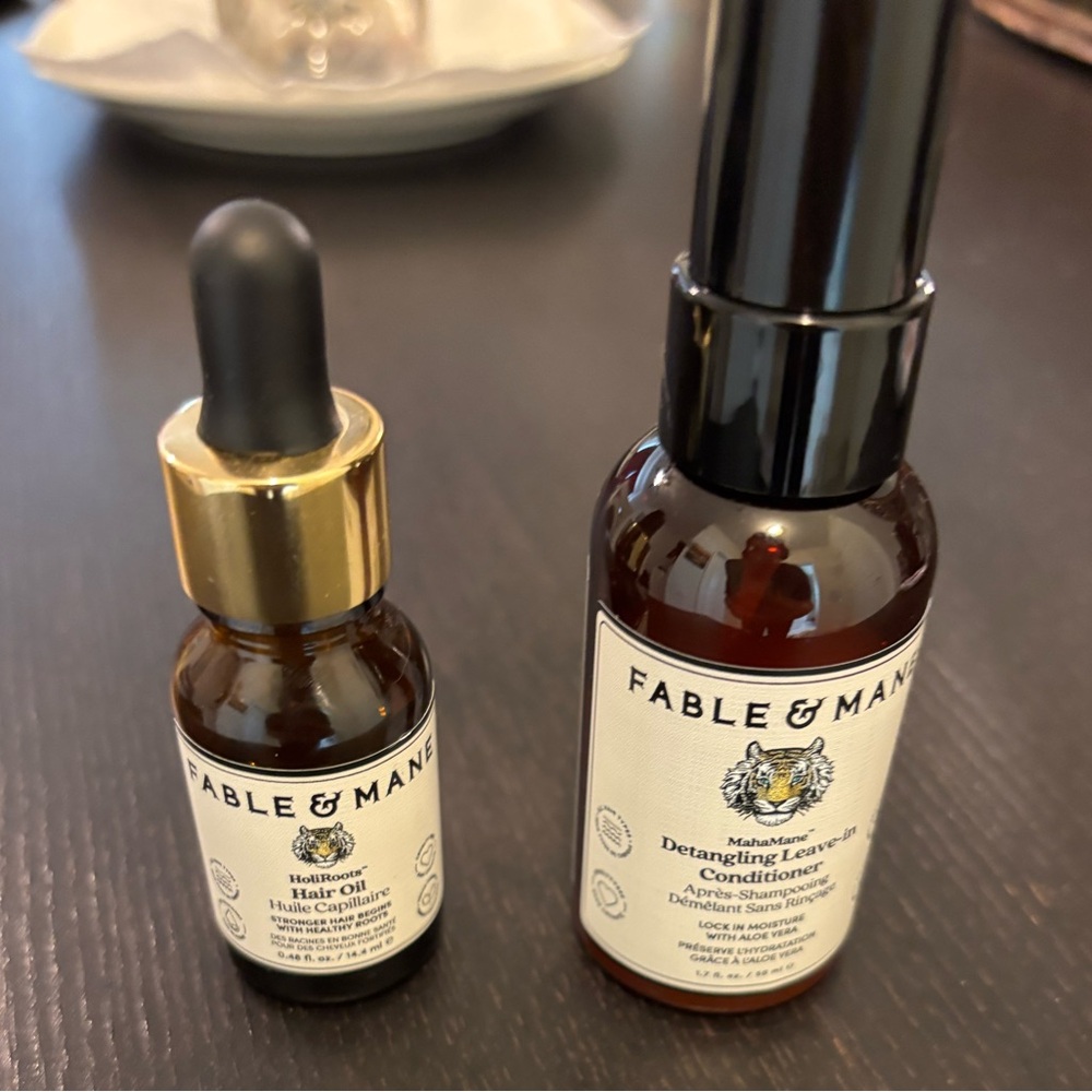 Fable and Mane Hair Oil and Leave in